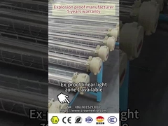 Ex Lampes fluorescentes à LED ignifuges Ex d ATEX IECEx classé IP66 pour les zones dangereuses 53W 101lm/w