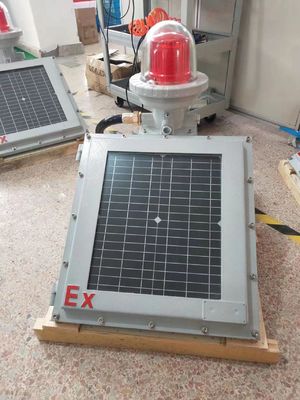 Lumière d'obstruction LED solaire résistante aux explosions pour zones dangereuses IP65