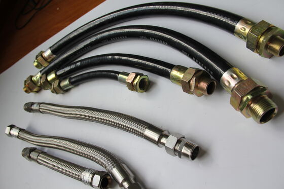 Pièces de tuyauterie flexibles résistantes à l'explosion en PVC, conduites métalliques en acier inoxydable, à haute pression