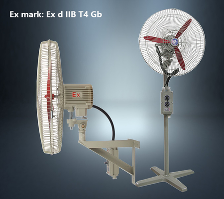 Ventilateur pivotant 6600-1800m3/h à l'épreuve des explosions IP54 Stable pour les industries chimiques de l'extraction de pétrole et de gaz Énergétique
