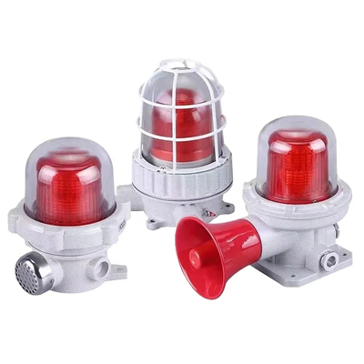 Lumières d'alarme résistantes aux explosions IP65 Ex D IIC T6 Gb Lumière d'alarme résistante aux intempéries 220VAC/50Hz Voltage