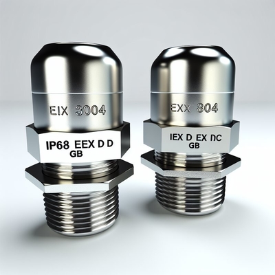Ex Glande de câble anti-corrosion IP68 Ex D IIC Gb longueur de fil 8 mm Certificats CE ROHS ISO9001