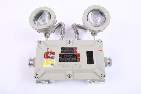 Lumière d'urgence à LED 2*3W à l'épreuve des explosions ATEX IP66 Station-service à épreuve des explosions Double phare 220V 380V