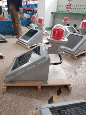 Lumière d'obstruction LED solaire résistante aux explosions pour zones dangereuses IP65