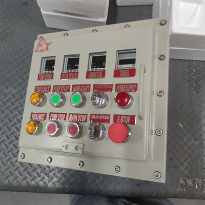 Rating ATEX CNEX Ex d boîtier à panneau ignifuge IP66 WF2 pour zone dangereuse avec entrée de câble personnalisée 295Vac