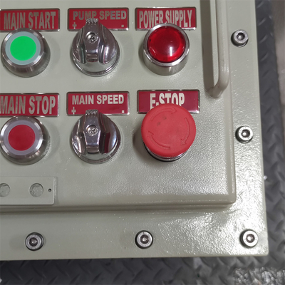 Rating ATEX CNEX Ex d boîtier à panneau ignifuge IP66 WF2 pour zone dangereuse avec entrée de câble personnalisée 295Vac