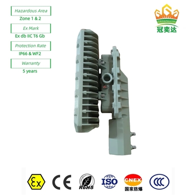 Lumières LED de rue à étanchéité expréhensible de type ATEX WF2 IP66 perles CREE Pour la zone 1 champ pétrolier/marine 180lm/w 295≤V