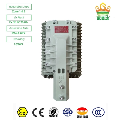Lumières LED de rue à étanchéité expréhensible de type ATEX WF2 IP66 perles CREE Pour la zone 1 champ pétrolier/marine 180lm/w 295≤V