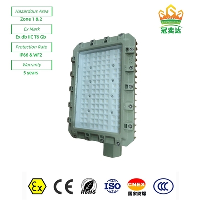 Lumières LED de rue à étanchéité expréhensible de type ATEX WF2 IP66 perles CREE Pour la zone 1 champ pétrolier/marine 180lm/w 295≤V