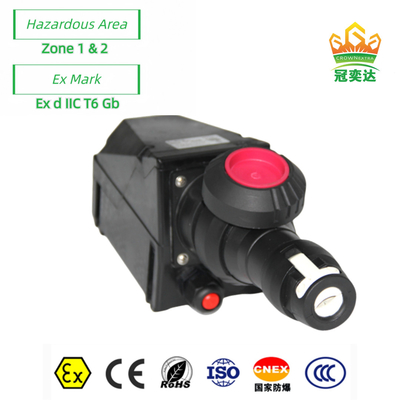 Socket résistant à l'explosion robuste avec contact en laiton pour zone industrielle