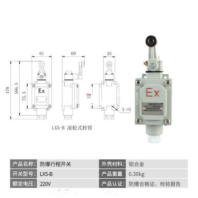 Éclairage portable résistant aux explosions de 10 W avec protection IP65 pour les zones 1/2 21/22