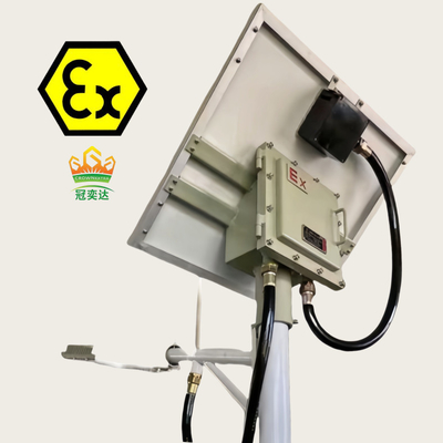 Éclairage solaire résistant à l'explosion Atex IECEx homologué WF2 IP66 100 Watt 140lm