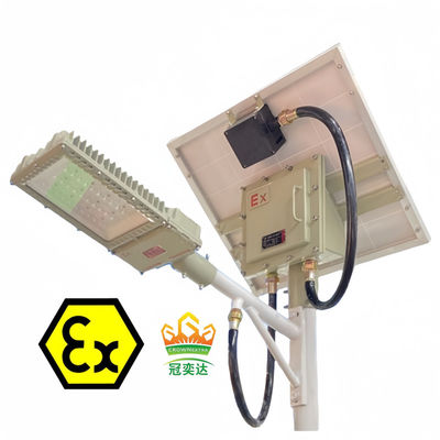 Réverbère solaire antidéflagrant IP66 100W, éclairage de zone LED extérieur étanche pour zones dangereuses