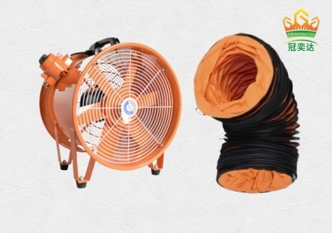 Ventilateur de ventilation portable antidéflagrant ATEX RPM 2800 – Conception antidéflagrante pour zones dangereuses 1 / Division 1, environnements classés T1~T4