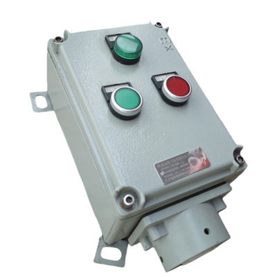 220V 380V Station de contrôle de bouton anti-explosion de qualité marine en aluminium IP66 Anticorrosion avec entrée de câble personnalisée Sécurisé Durable pour ZONE1 ZONE2 ZONE21 ZONE22