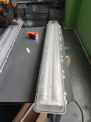 2*54W Lampes fluorescentes anti-explosives ATEX IECEx certifiées étanches WF2 100lm/w Monture au plafond à efficacité lumineuse pour la zone 21 22 1 2