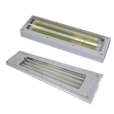 Lumière fluorescente à l'épreuve de l'explosion en plastique entier GRP 100lm/w Efficacité lumineuse 120-140° Angle du faisceau