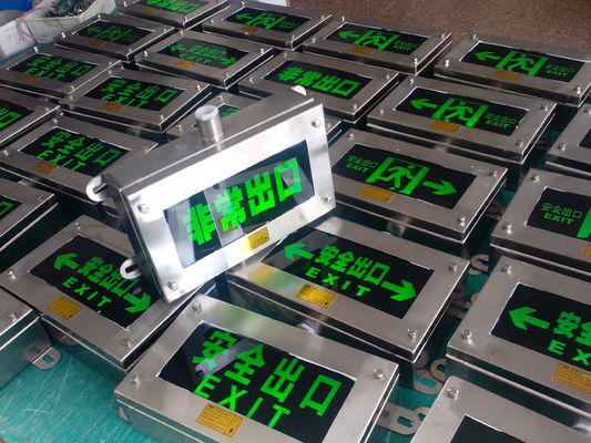 Panneau de sortie de secours LED antidéflagrant en promotion ATEX IP66 - Luminaire de signalisation de sortie LED antidéflagrant pour Zone 1 Zone 2