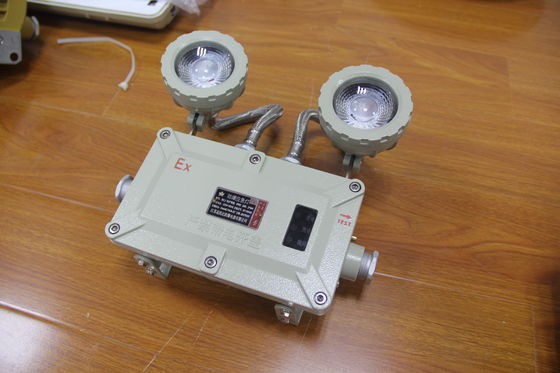 Lumière d'urgence à LED 2*3W à l'épreuve des explosions ATEX IP66 Station-service à épreuve des explosions Double phare 220V 380V