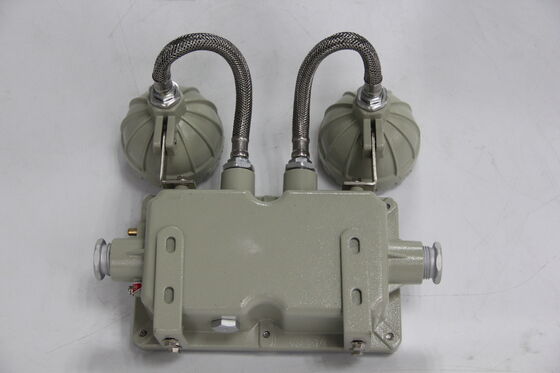 Éclairage d'urgence à double tête en alliage d'aluminium à résistance à l'explosion 220VAC/24VDC