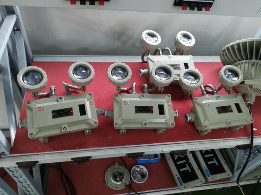 Éclairage d'urgence à double tête en alliage d'aluminium à résistance à l'explosion 220VAC/24VDC