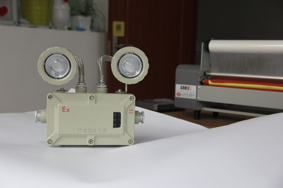 Lampe d'évacuation d'urgence à double tête LED ATEX 2*3W, projecteurs jumelles antidéflagrants pour usine chimique