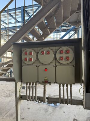 Panneaux de contrôle antidéflagrants électriques 380V résistants à la corrosion IP 65, coffret de disjoncteur antidéflagrant