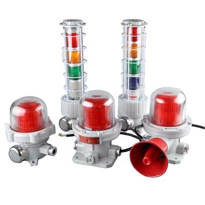 Courant de veille ≤ 50 mA Feux d'alarme anti-explosion rouge Temps de démarrage d'urgence inférieur à 03 secondes Certifié pour un emplacement dangereux