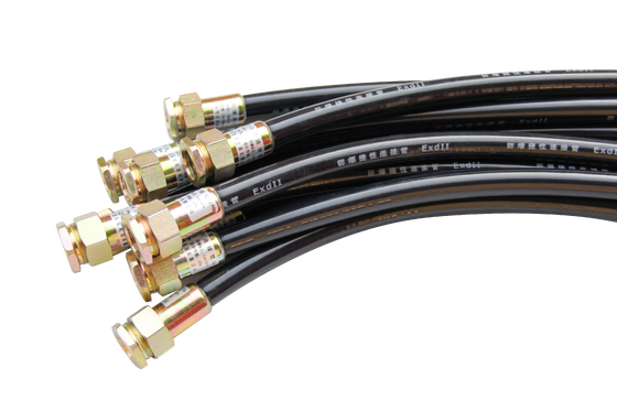 Raccord de tuyau électrique en caoutchouc tressé anticorrosion certifié IP65, conduit flexible antidéflagrant pour emplacements dangereux